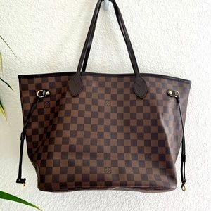 Louis Vuitton Damier Ebene Neverfull MM Tote